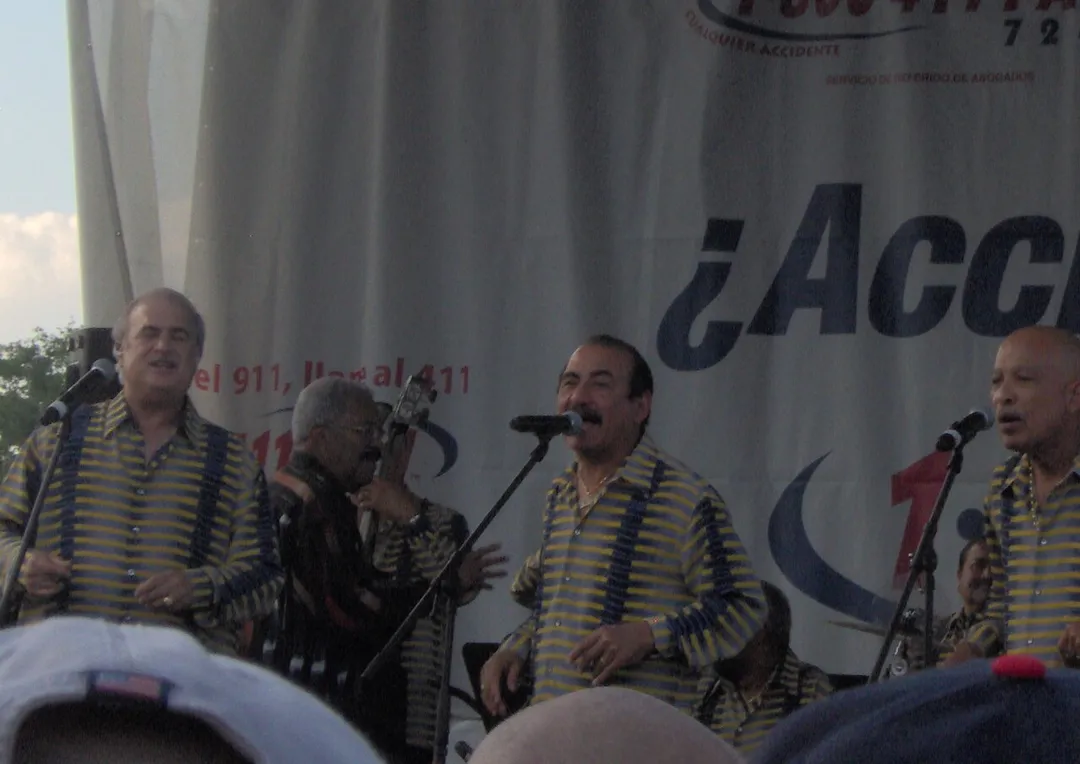 El Gran Combo lead singers performing at the "Festival Medina" in 2011.