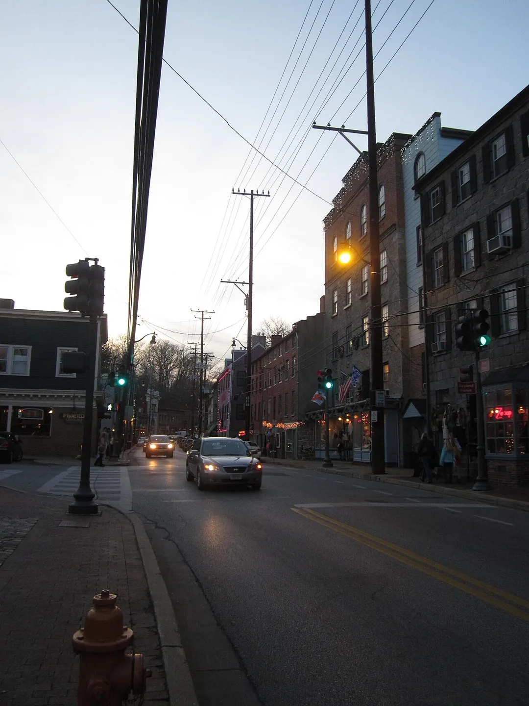Main Street and Maryland Avenue in Ellicott City, Maryland