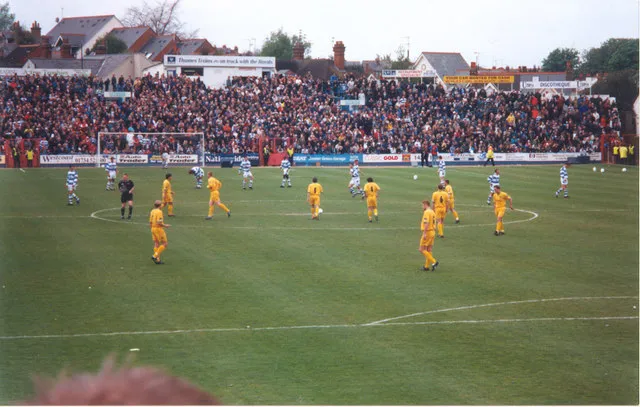 Elm Park, the home of Reading Football Club from 1896 until 1998. Photo taken at the last ever competitive match played at Elm Park between Reading and Norwich City. For more information see the Wikipedia article Elm Park (stadium).
