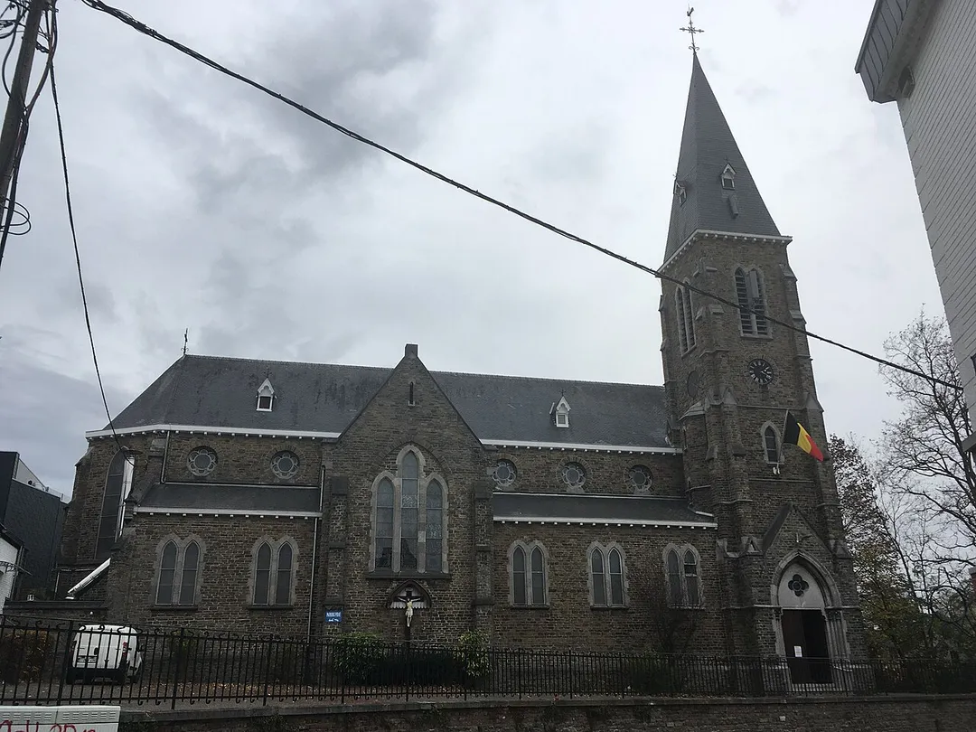 Sint Jan de Doperkerk in Embourg, in november 2020.