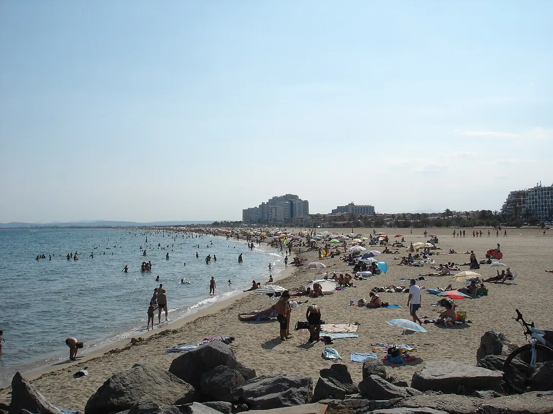 Ampuriabrava's sand beach. (Spain)