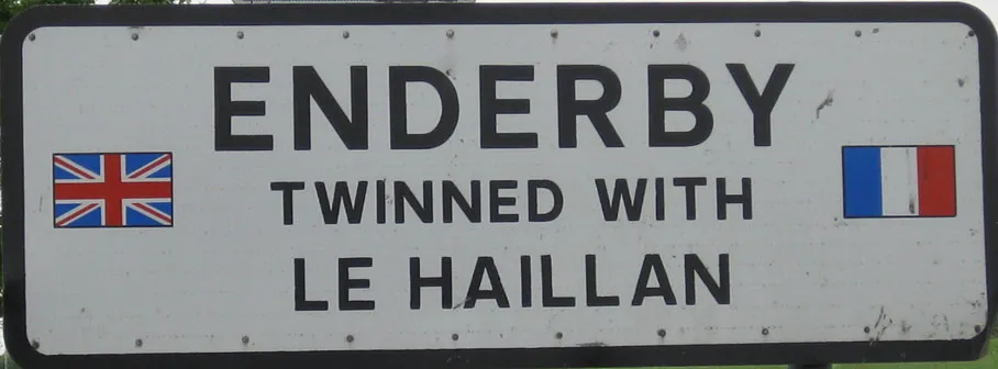 Road sign at Enderby