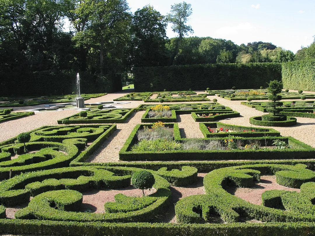 Enghien (Belgium), the castle park - the "Jardin des fleurs" (architect: Le Père Charles de Bruxelles - XVIIth century).