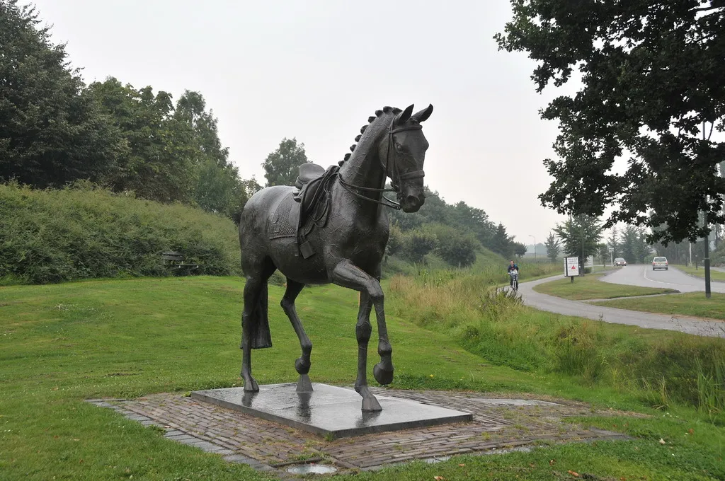 Dutch dressage champion Anky van Grunsven won gold on the 2000 en 2004 Olympics with her horse Bonfire. Location: Erp. Meierijstad, North Brabant, The Netherlands.