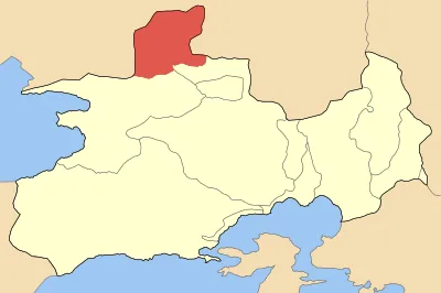 Locator map of Erythron municipality (Δήμος Ερυθρών) at West Attica perfecture, Greece.