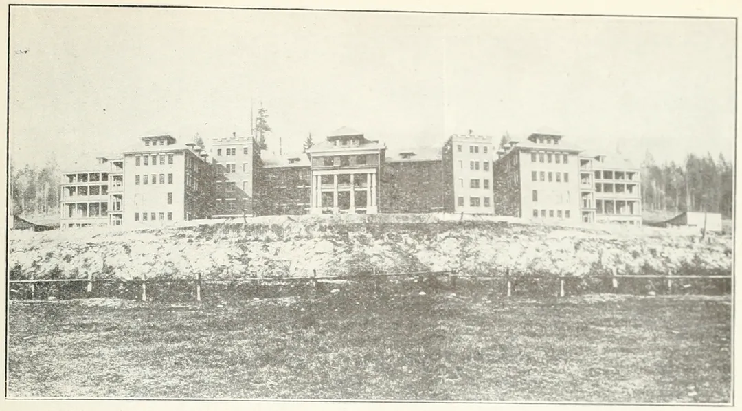 Titled:  The new Coquitlam mental hospital
From the November 1912 edition of British Columbia Magazine
Entire article in which this photograph appeared is <a href="http://coquitlamites.blogspot.ca/2016/04/coquitlam-makes-good.html" rel="nofollow">HERE</a>

Appears to be an early photo of <a href="http://west-lawn.blogspot.ca/" rel="nofollow">West Lawn</a>
