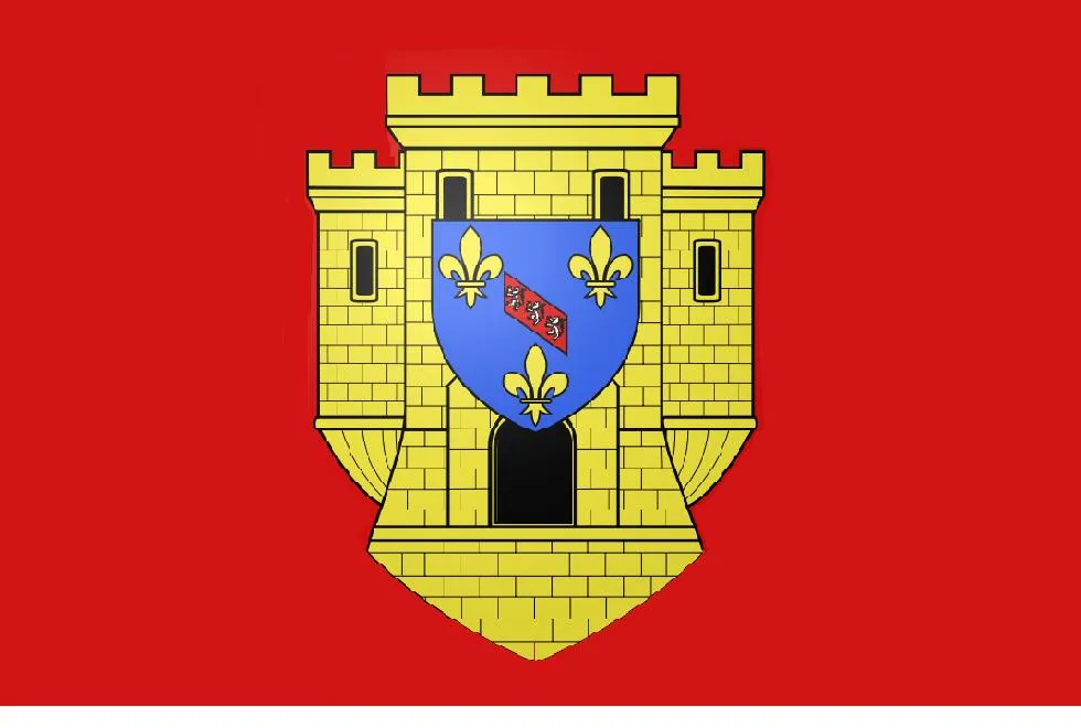 Drapeau armorié de la ville d'Étampes