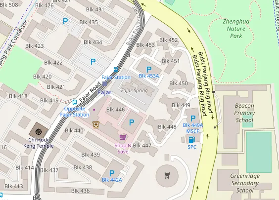 Fajar LRT station Map