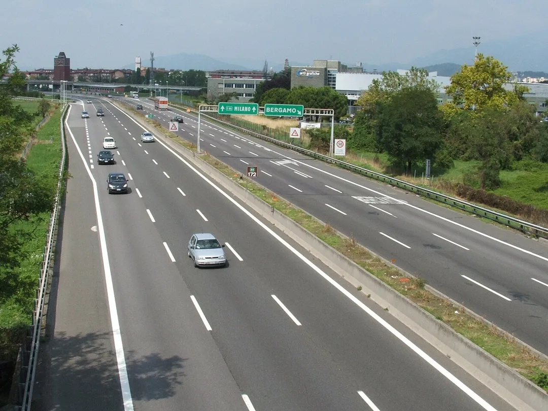 Highways A4 near Bergamo - Italy