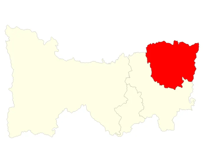 Localisation du district de Fandriana dans la région Amoron'i Mania