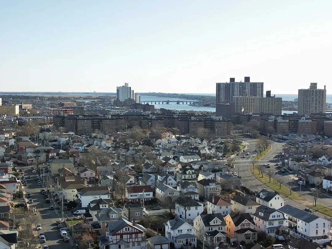 A rooftop view of Far Rockaway overlooking Seagirt Boulevard
