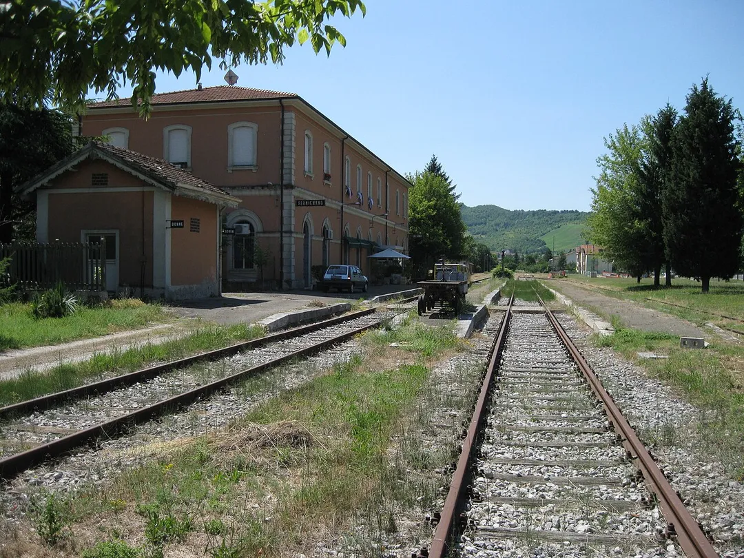 Disused train station in Fermignano, Italy