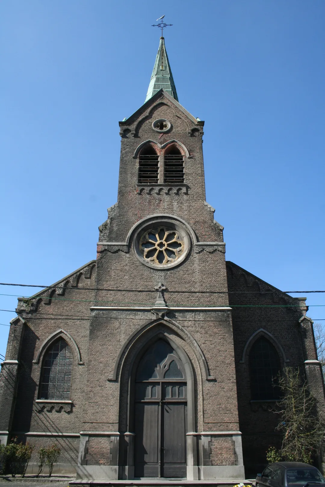 Flénu   (Belgium),  the St. Barbara church.