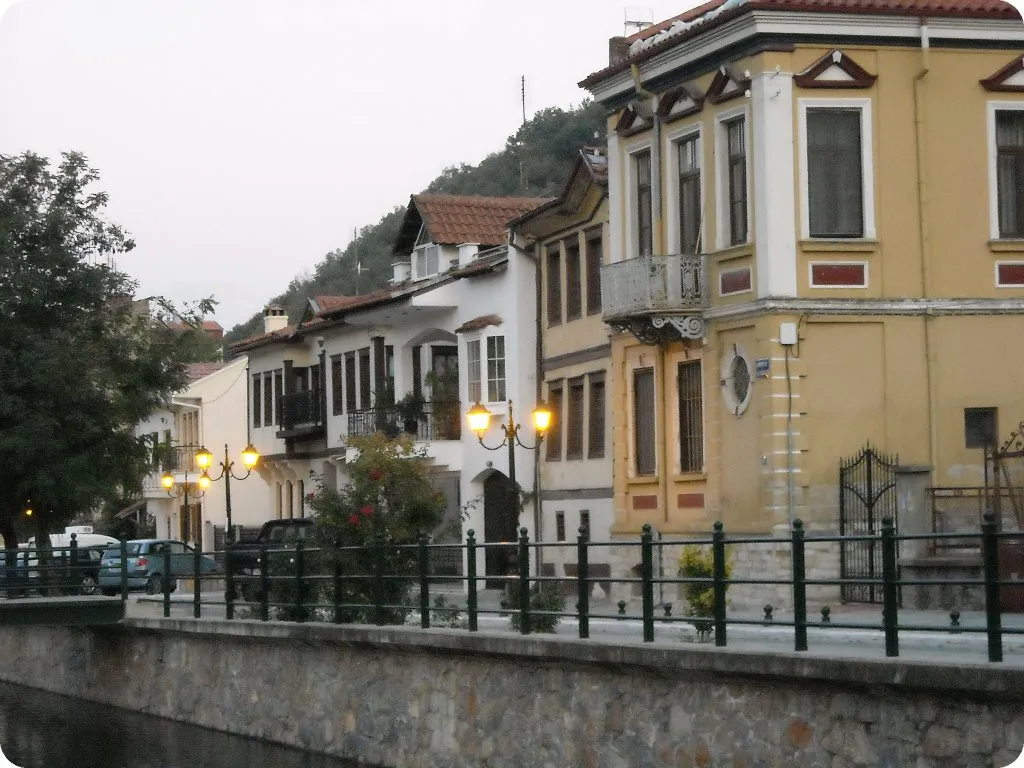Houses in Florina, Greece.