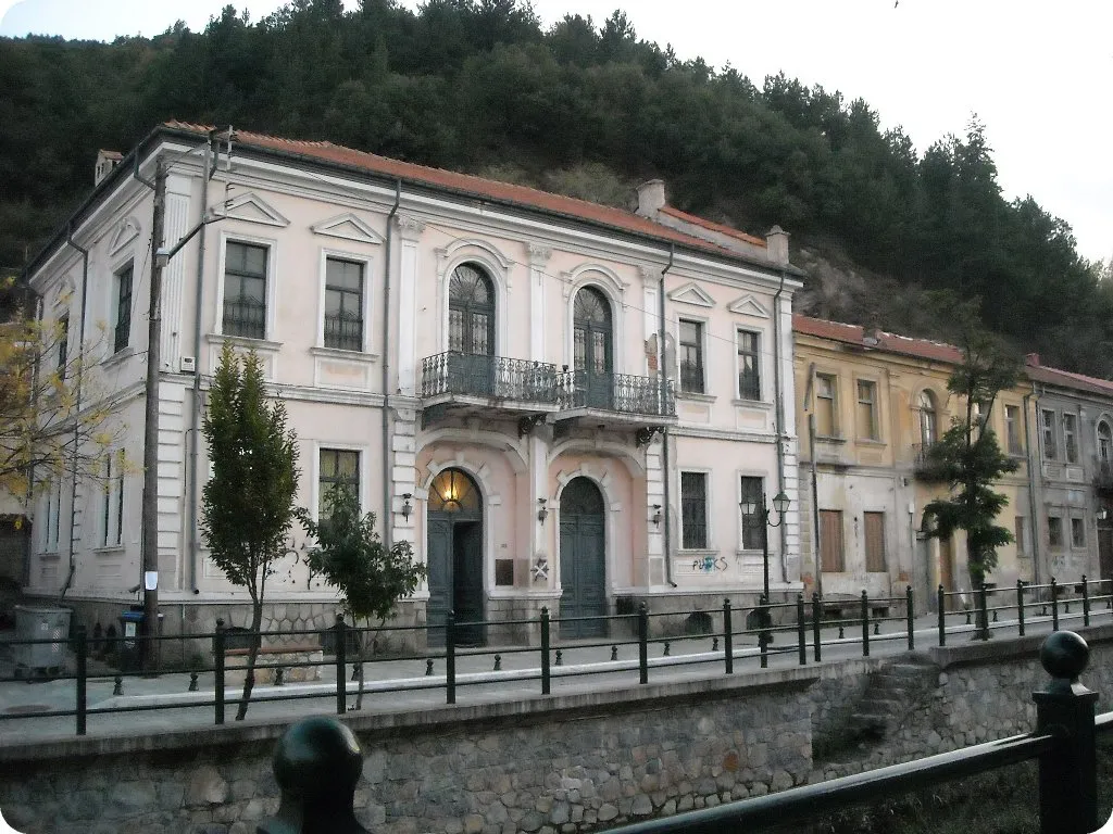 Houses in Florina, Greece.