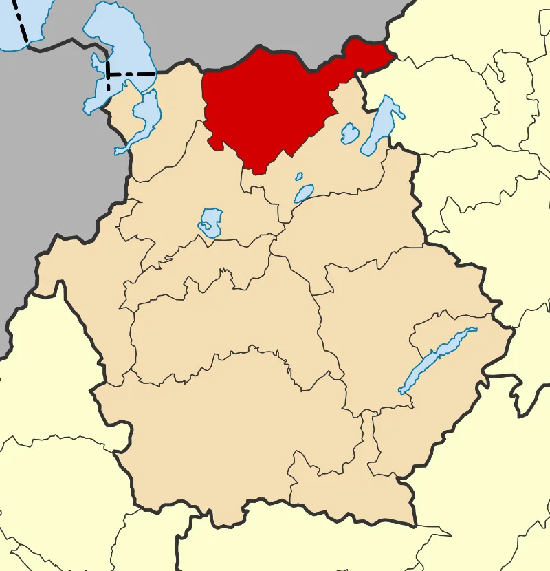 Locator map for Florina municipality in Greek region West Macedonia (2011)