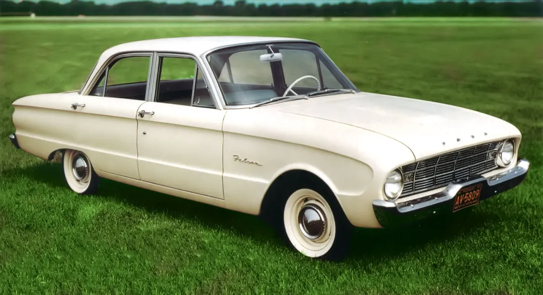 1960 Ford Falcon 4d sdn cream fvr