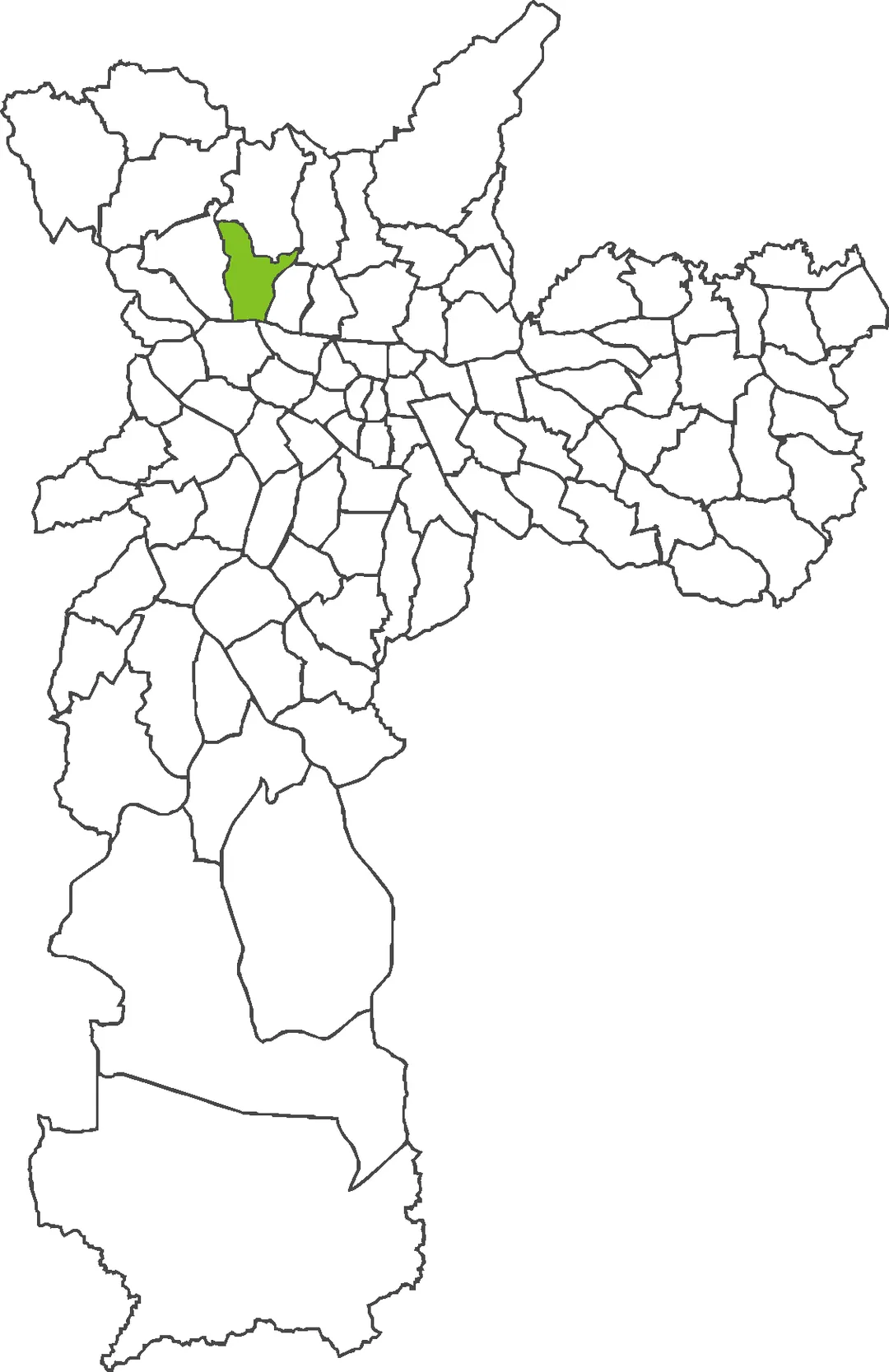 Localização do distrito da Freguesia do Ó no município de São Paulo.