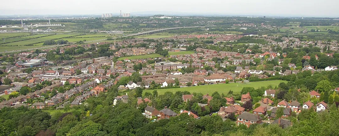 Vue aérienne de Frodsham