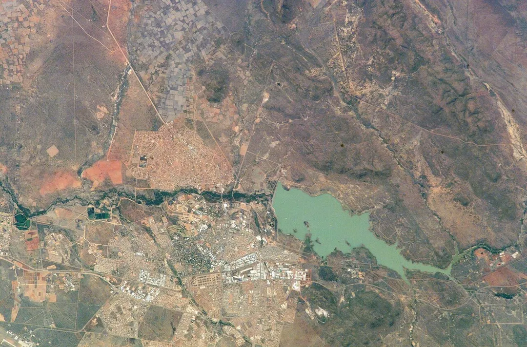 Astronaut Photo of Gaborone, Botswana taken from the International Space Station (ISS) during Expedition 5 on November 19, 2002.