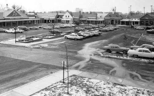 Gaithersburg Square in the winter of 1967