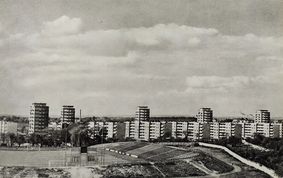 Widok ogolnej dzielnicy Gajowice znajdującej się na południowy zachód od centrum Wrocławia.