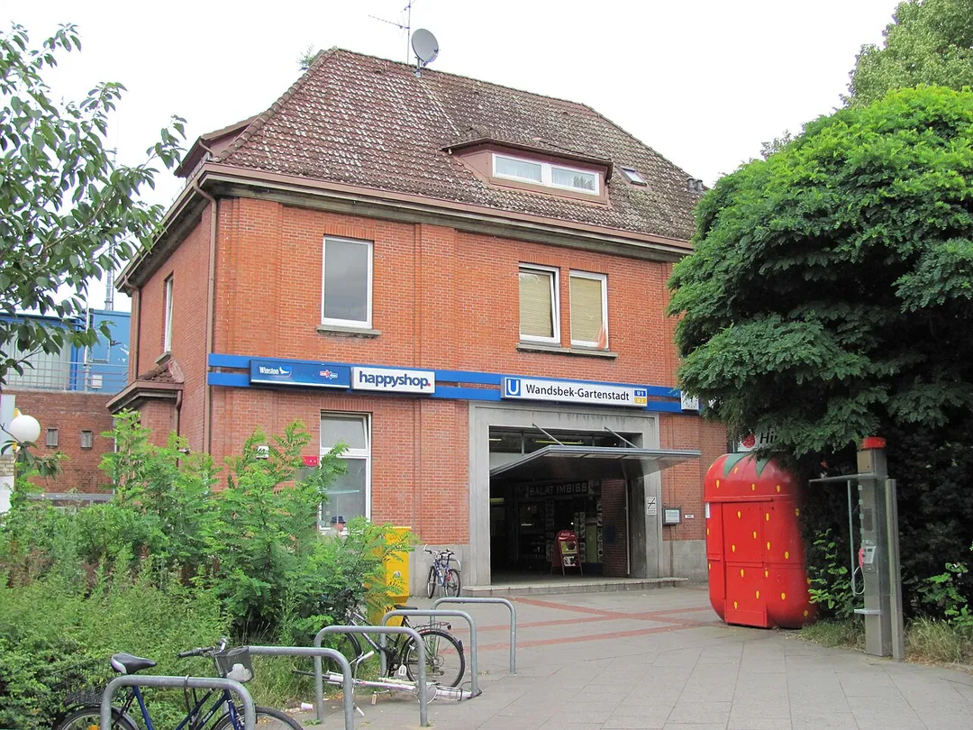 U-Bahn station Wandsbek-Gartenstadt in Hamburg, Germany