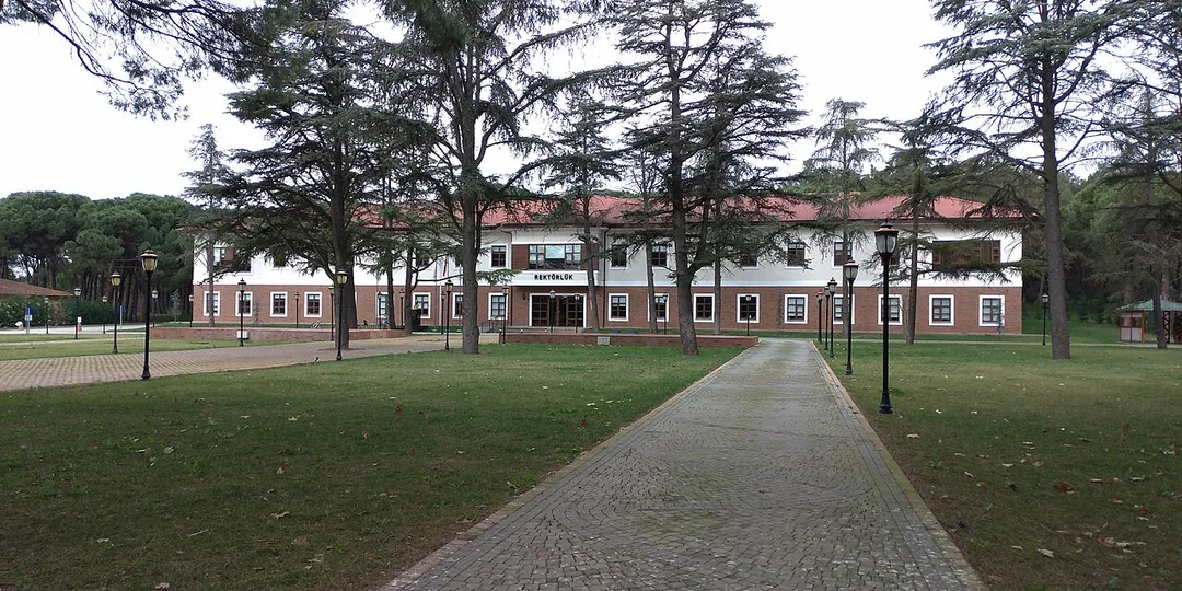 Front picture of the Rectorate building of Gebze Technical University in Kocaeli.