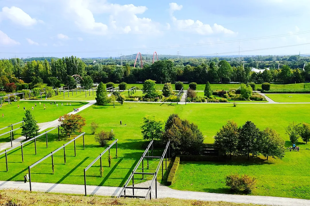 View of Nordsternpark in the German city of Gelsenkirchen