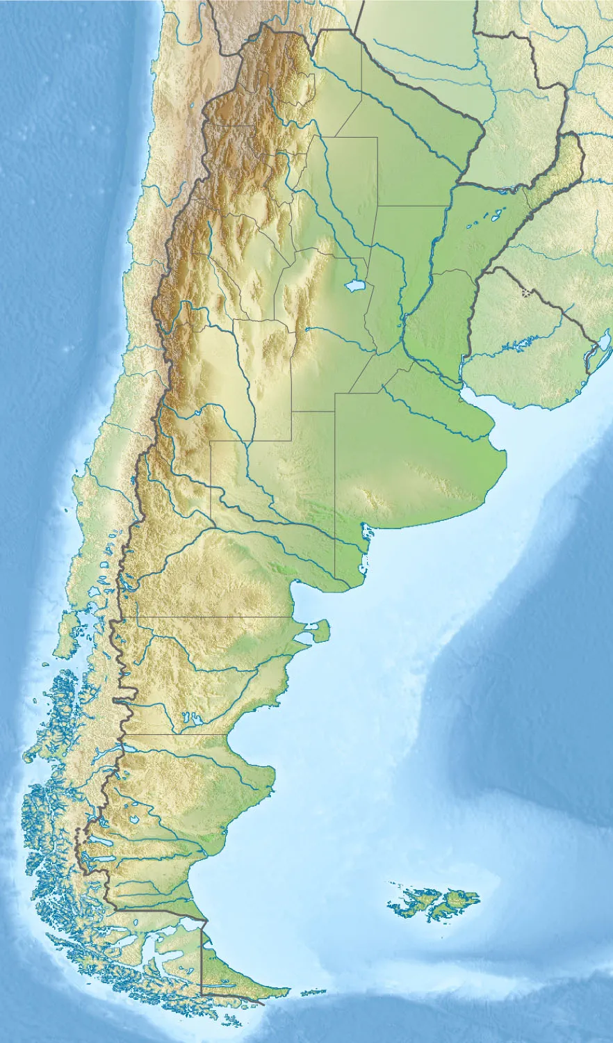 Location map of Argentina
