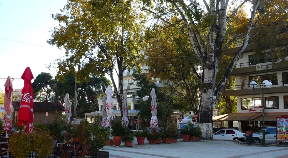 The picture depicts the center of Gerakas.