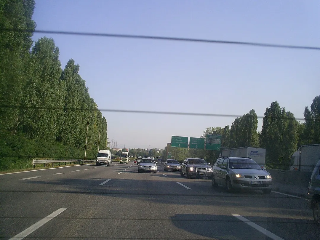 A55 highway, Italy. South Turin beltway