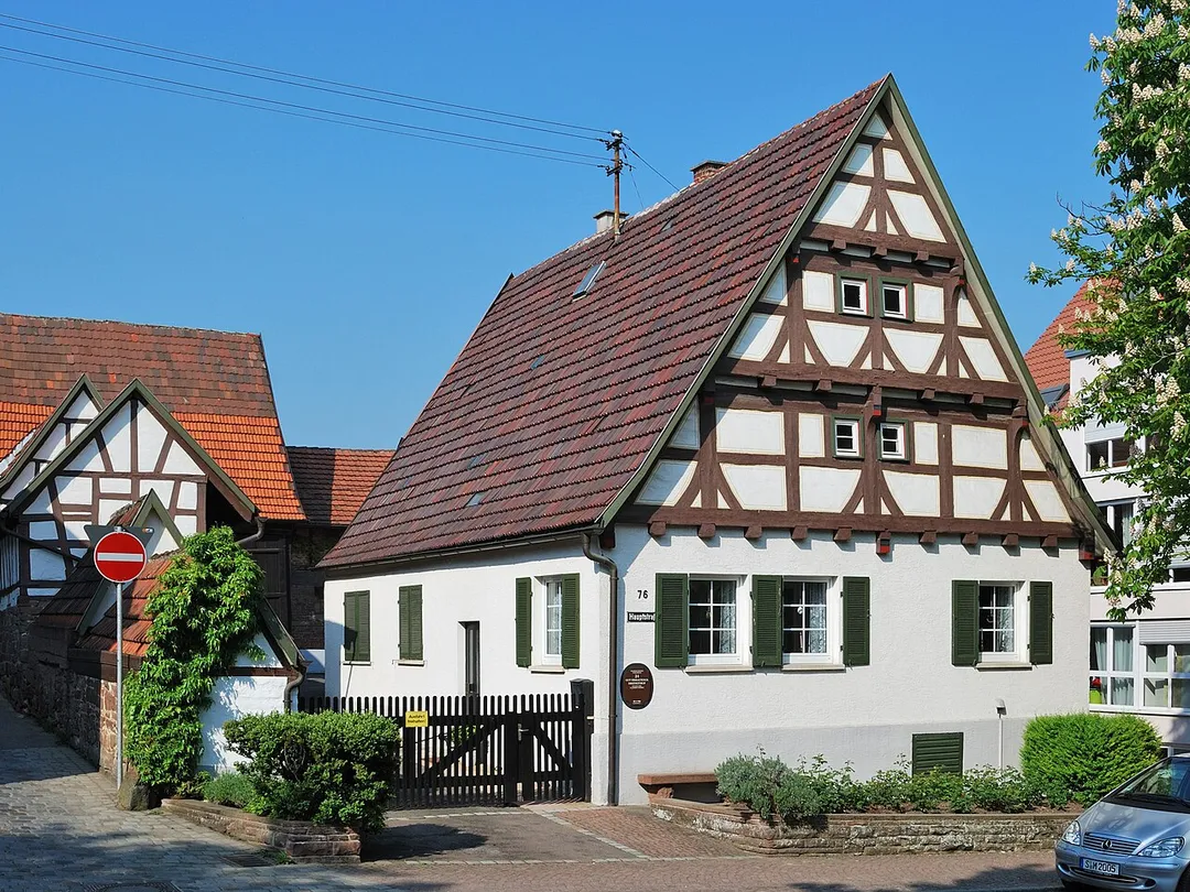 An old farmhouse in Gerlingen in the German Federal State Baden-Württemberg.
