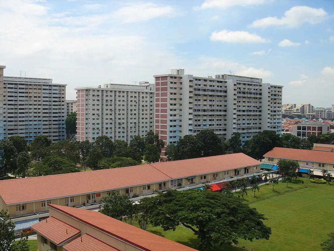 HDB Estate in Eunos, Singapore. It is one of the older estates on the island.