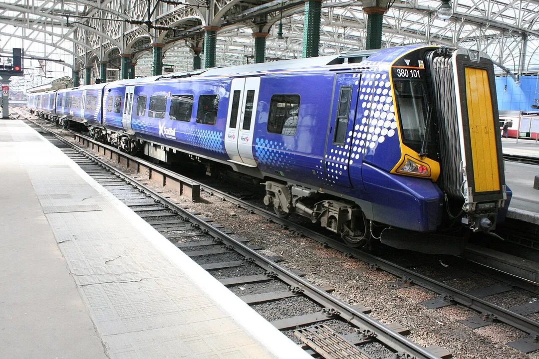 Class 380 - 380101 at on Platform 9, Glasgow Central on Saturday 28 May 2011.