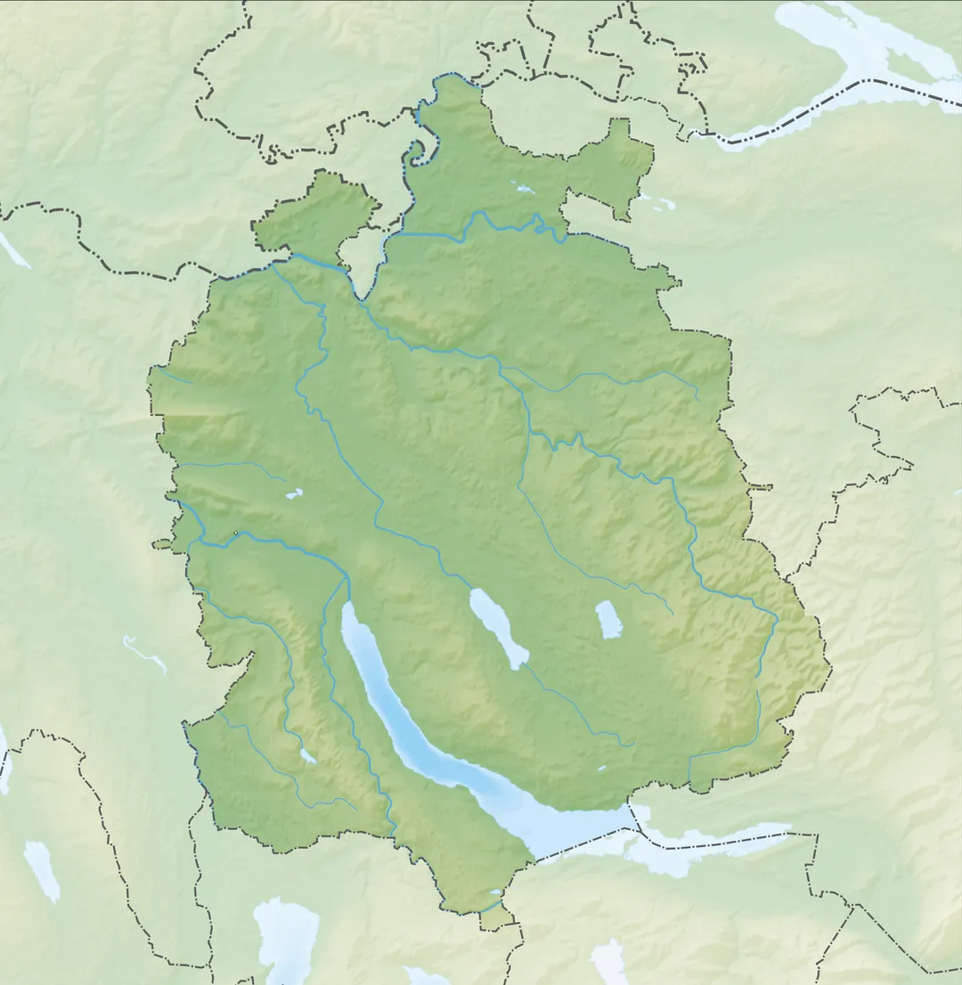Reliefkarte des Kantons Zürich