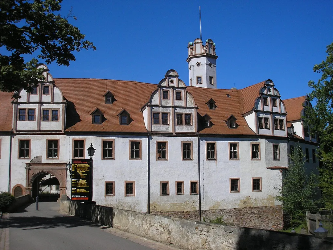 Die Stadtseite des Schlosses Forderglauchau in Glauchau (Sachsen).