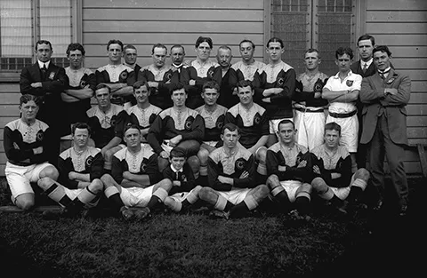 Équipe de Glebe, club de rugby à XIII, en 1911.