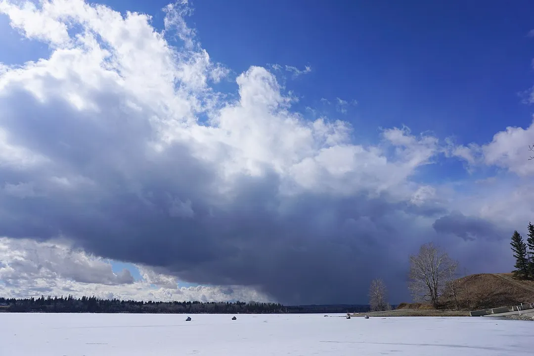 Glenmore Reservoir, Calgary, Alberta on March 25.