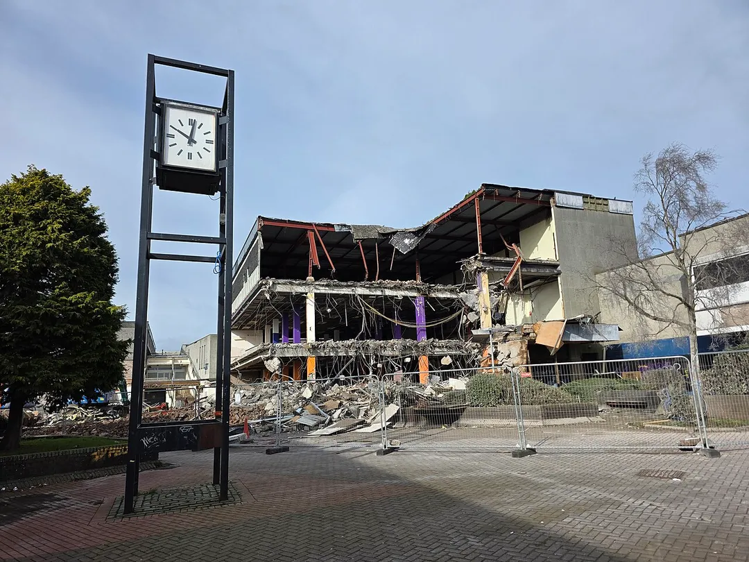 Demolition of the former Co-op department store in early 2026, Glenrothes town centre