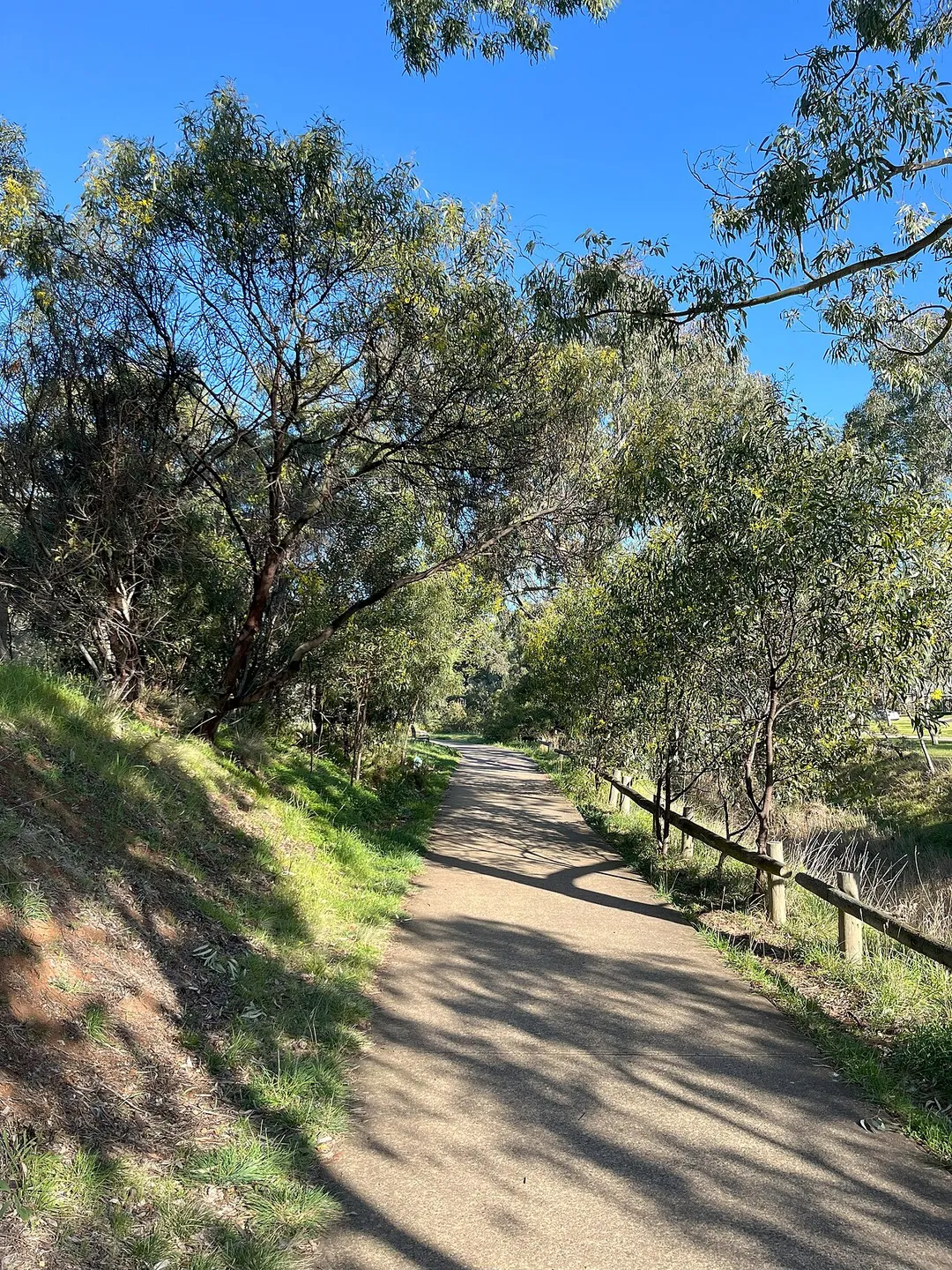 The Moonee Ponds Creek Trail is a shared use path for cyclists and pedestrians, which follows the Moonee Ponds Creek through the northern suburbs of Melbourne, Victoria, Australia.