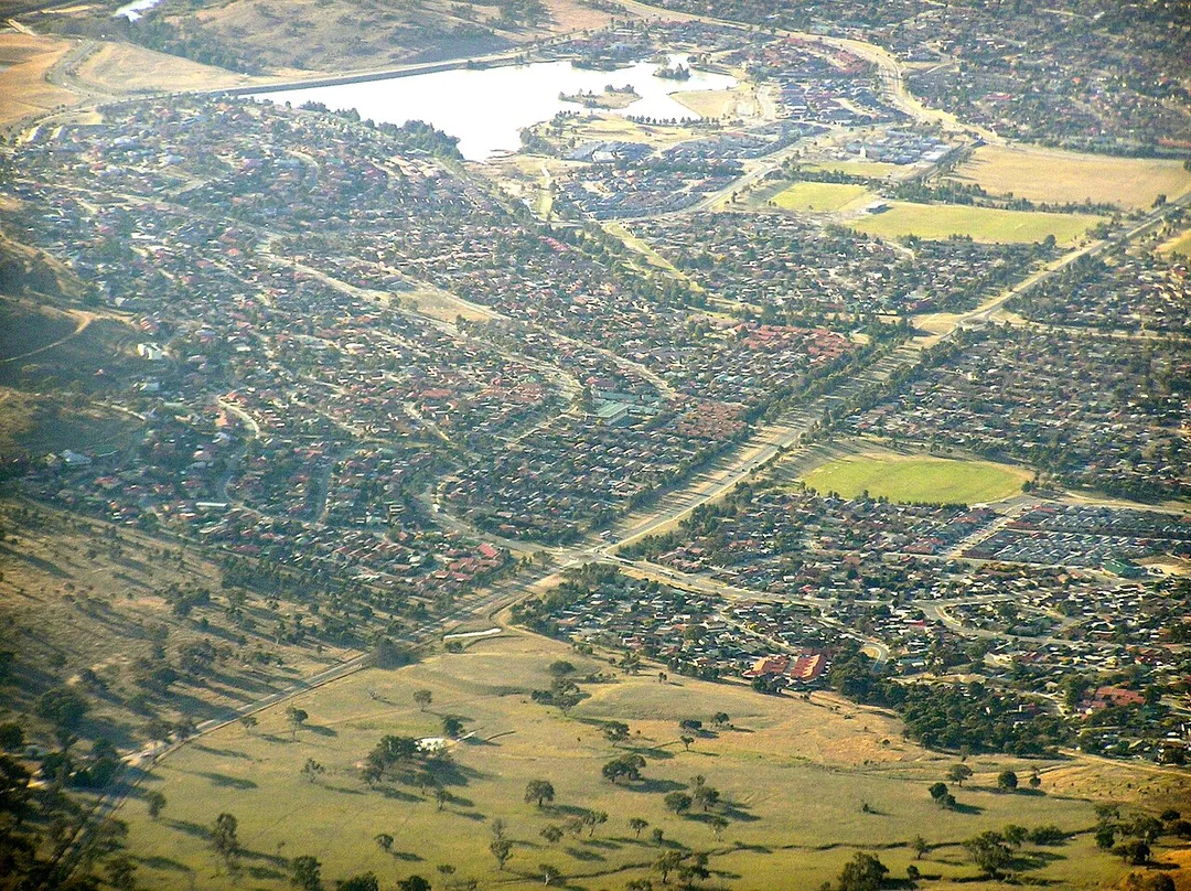 Aerial view of south Gordon ACT from south east