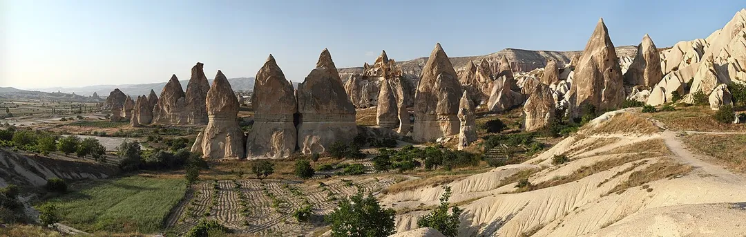 Fairy Chimneys rock formation, nearby Gorëme, in Cappadocia, central Turkey.
