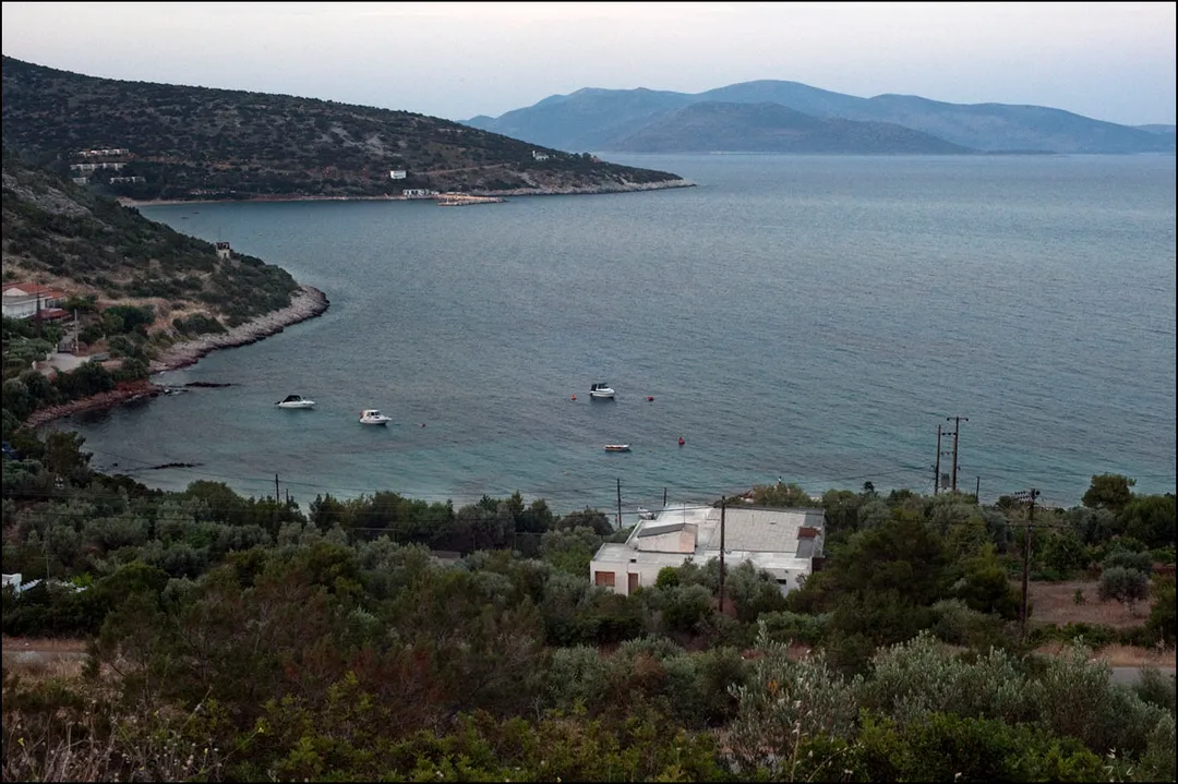 Port of Agia Marina / Grammatiko, Attica, Greece. From this port there is a ferry connection between Attica and Evia (Nea Styra) island.