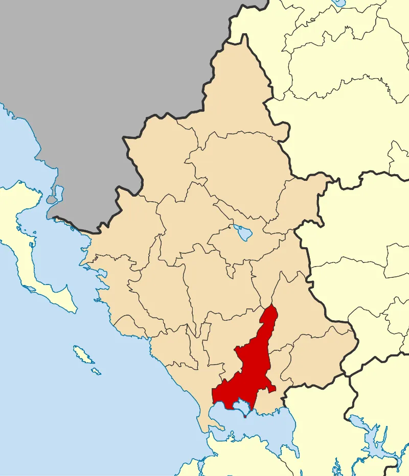 Locator map for Arta municipality in Greek region Epirus (2011)