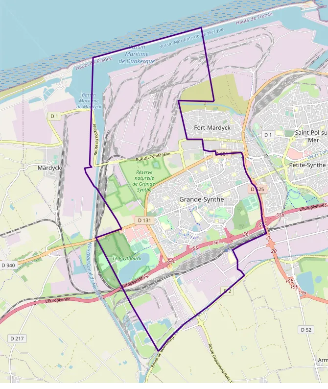 carte réalisée sur umap
