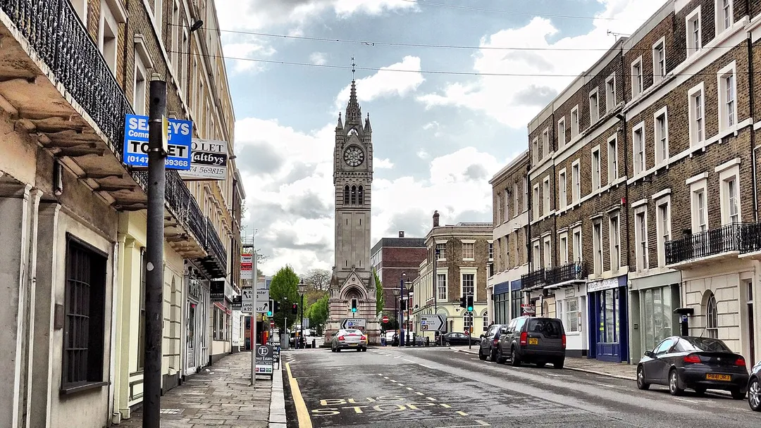 The Clock tower located top of Harmer St in Gravesend Kent