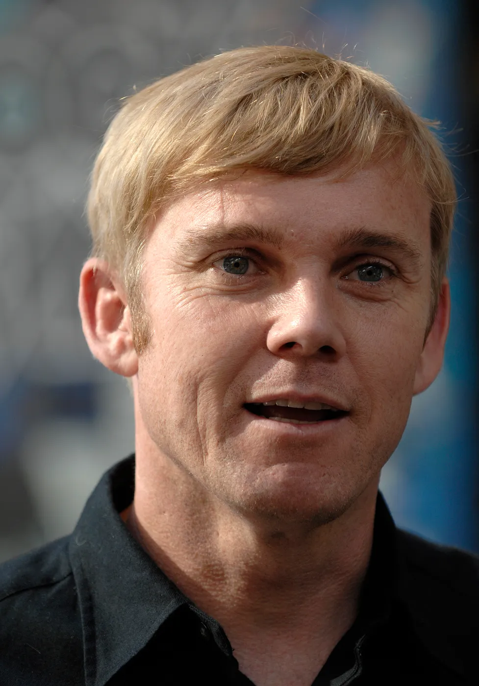 Golden Globe Winning Actor Rick Schroder speaks on his love of military aviation after providing opening comments for the proclamation ceremonies of Air Force Week-Los Angeles on Nov. 14 at Hollywood and Highland Plaza in Los Angeles. The ceremonies include performances by the Air Force Honor Guard Drill Team and Air Force Band of the Golden West with flyovers by several different Air Force aircraft and interactive expos. Air Force Week-Los Angeles continues until Nov. 21 and has events throughout the area.