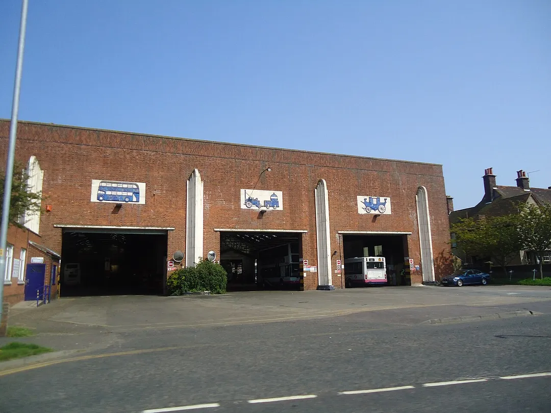 Caister Road bus depot, Great Yarmouth. TG5209 :: Caister Road bus depot, Great Yarmouth, near to Great Yarmouth, Norfolk, Great Britain