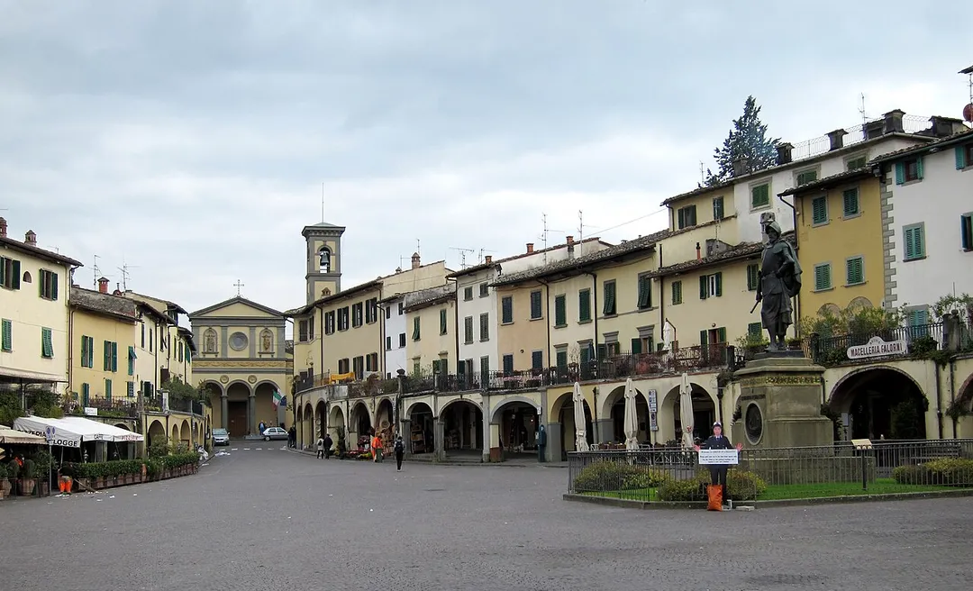 La place du marché de Greve in Chianti.